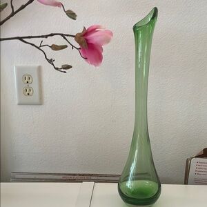 Green Glass Vase